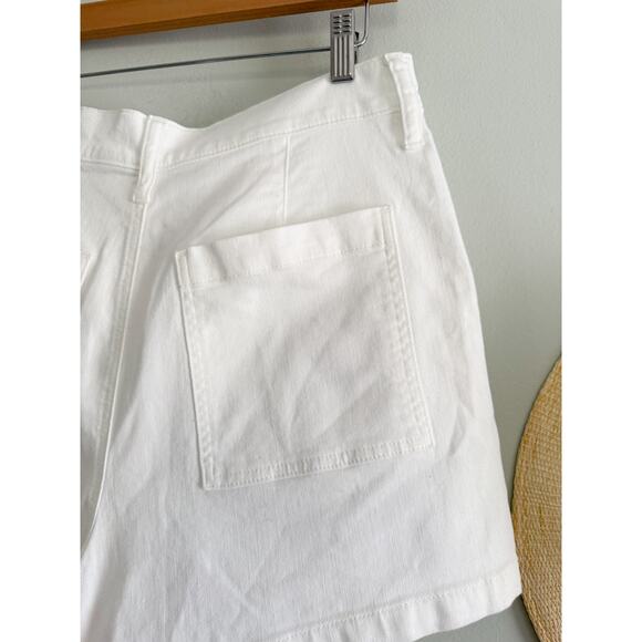 J.Crew Factory | NWT White utility denim short Optic White Wash | Sz 28 - Picture 8 of 9